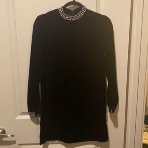 H&M Velvet Dress with Silver detail